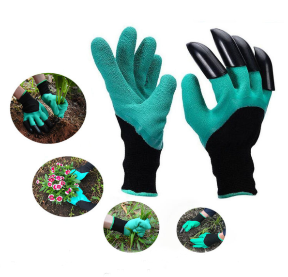 Gardening Digging Genie Gloves Garden Planting Pruning Tools Lawn Care 4 Claws