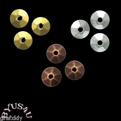 Spacer Beads Saucer Rondelle 6mm Choose Plating 50pcs