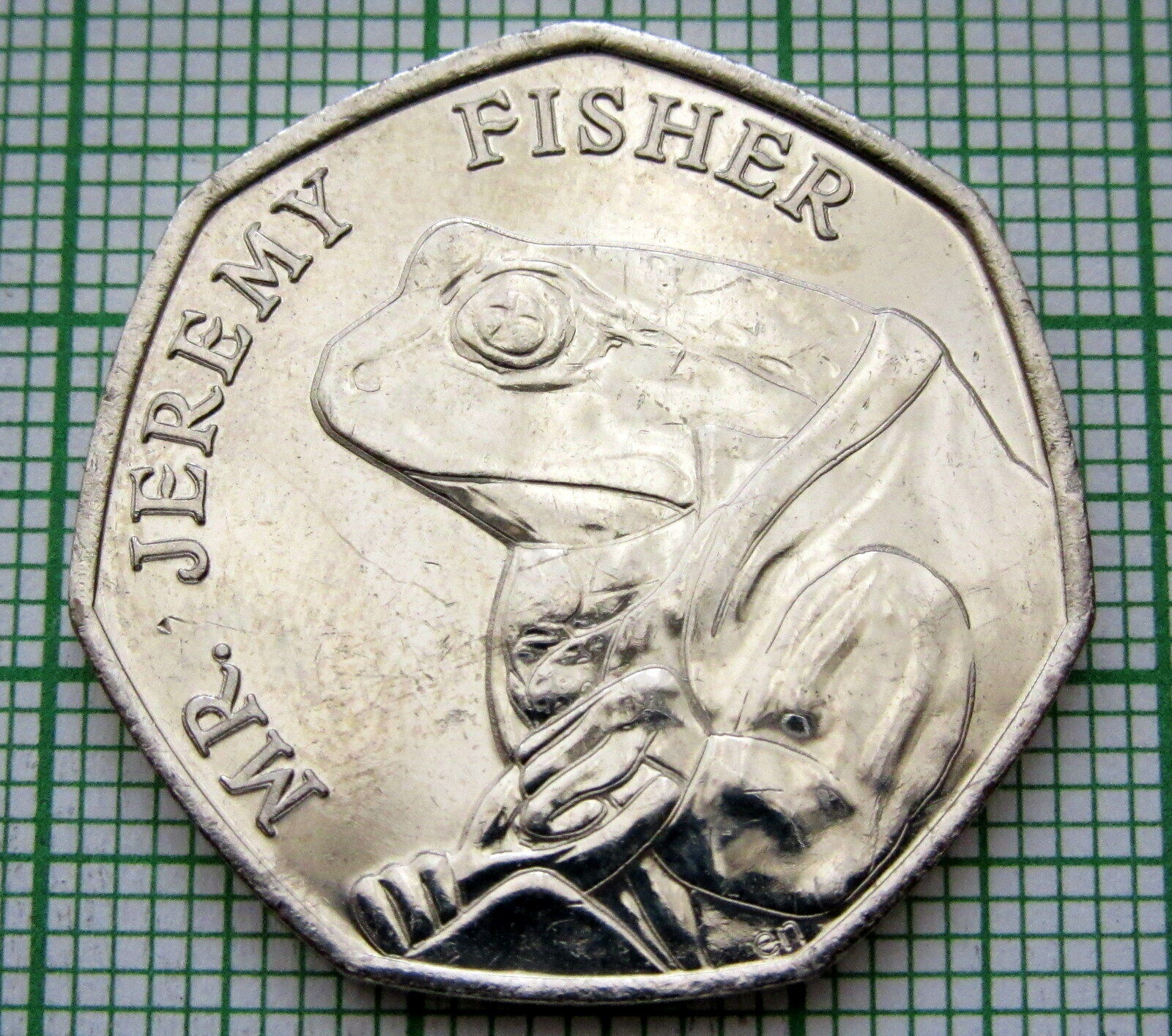 Great Britain 2017 50 Pence, Mr. Jeremy Fisher, Beatrix Potter Tales Series, Unc