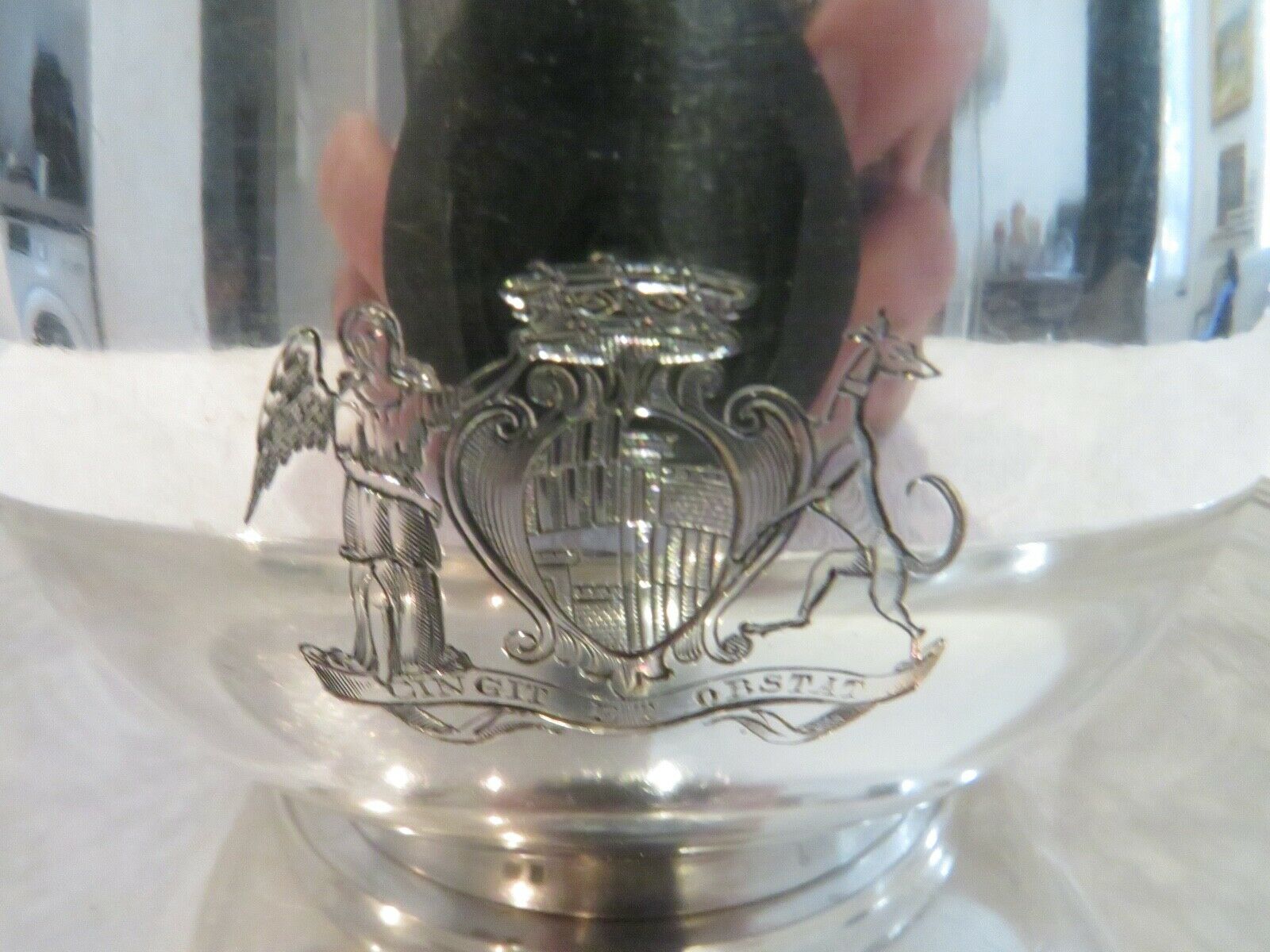 Gorgeous 19th C French 950 Silver Breakfast Cup Baron Coat Of Arm Cingit Obstat