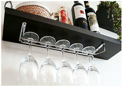 Wine Glass Wall  Rack Holders Hanger / Chrome-plated  12"s ,15 3/4"l