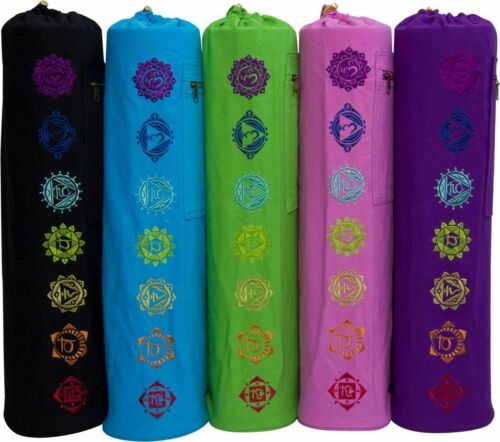 Fit Spirit Full Zip Exercise Yoga Mat Bag With 2 Cargo Pockets
