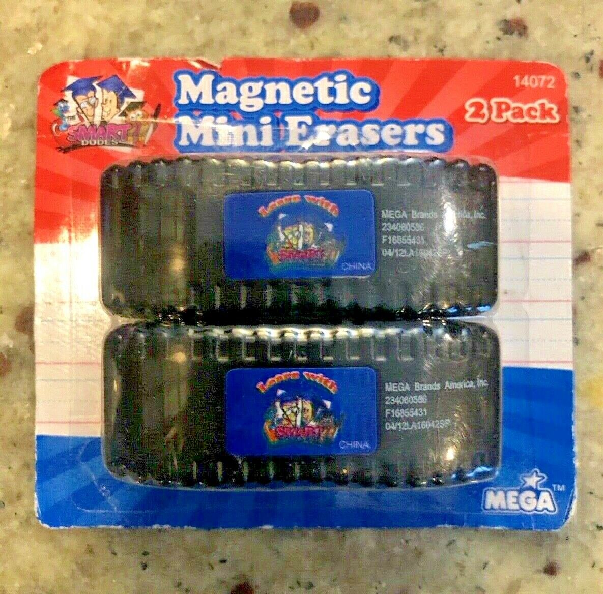 Magnetic Mini Dry-erase Erasers 2 Pack By Mega New In Package