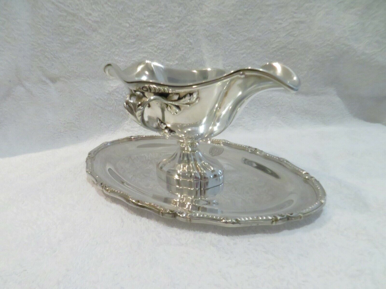 Gorgeous Late 19th C Silver-plated Large Sauce Boat Rococo St Christofle Marly ?