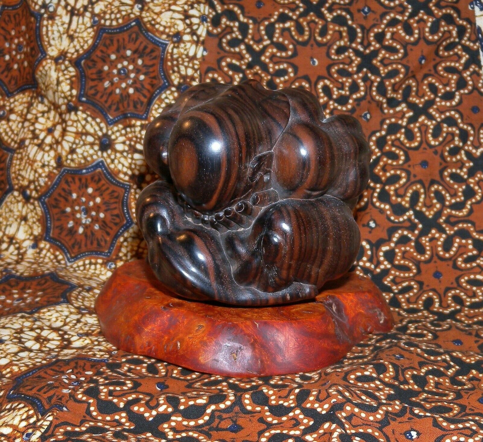 Shy Man Yogi Weeping Buddha Balinese Wood Carving Njana Tilem Gallery 1+ Lb Rare