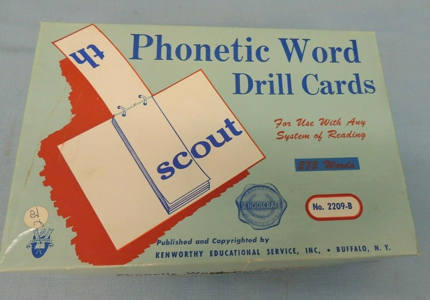 Vintage Phonetic Word Drill Cards Kenworthy Educational Service 2209-b