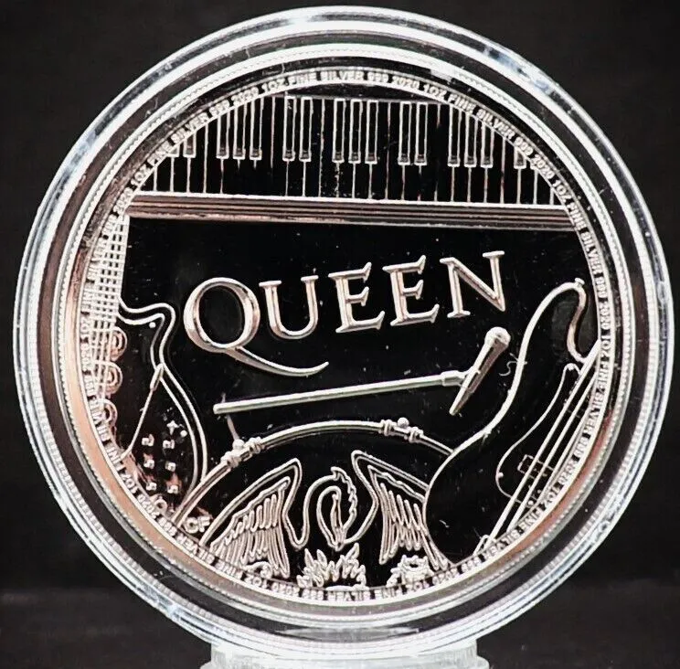 2020 Great Britain 2 Pounds Queen Rock Band .999 Sirver 1oz