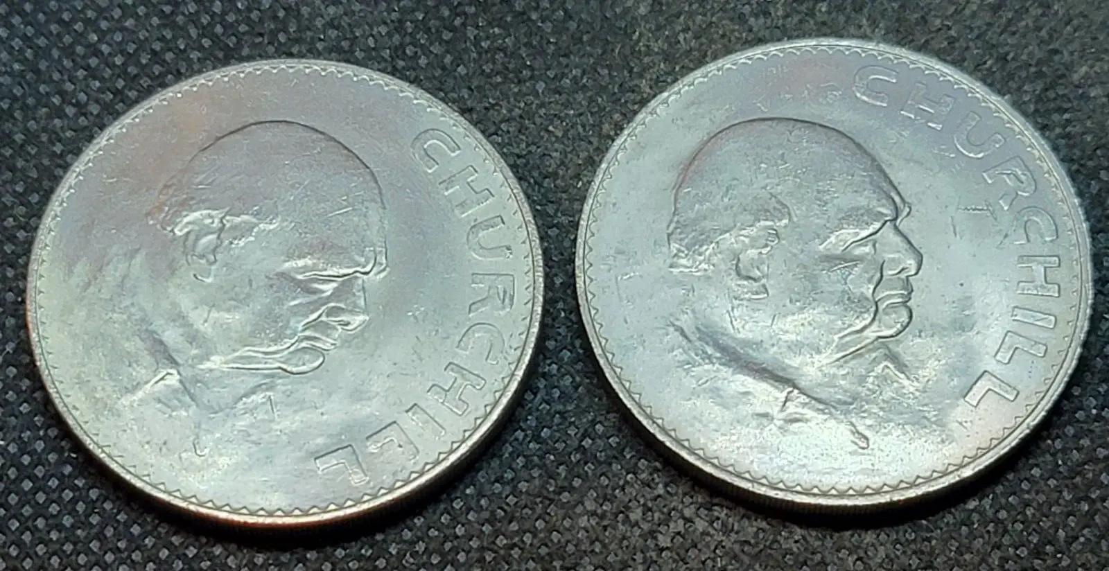 2 Great Britian 1965 Churchill Coins, See Pictures L498