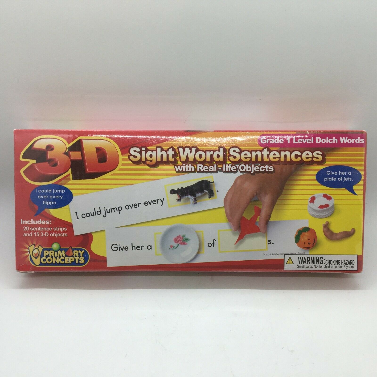 Primary Concepts Pc-5282 3-d Sight Word Sentences Grade 1 Level Dolch Words New