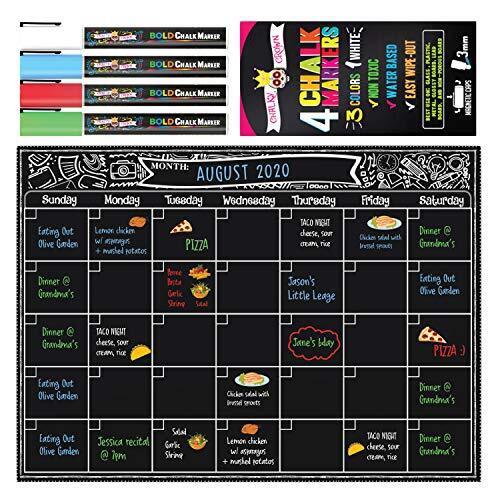 Chalky Crown - Magnetic Calendar For Fridge, 12x16 Inches Magnetic Dry Erase Cal